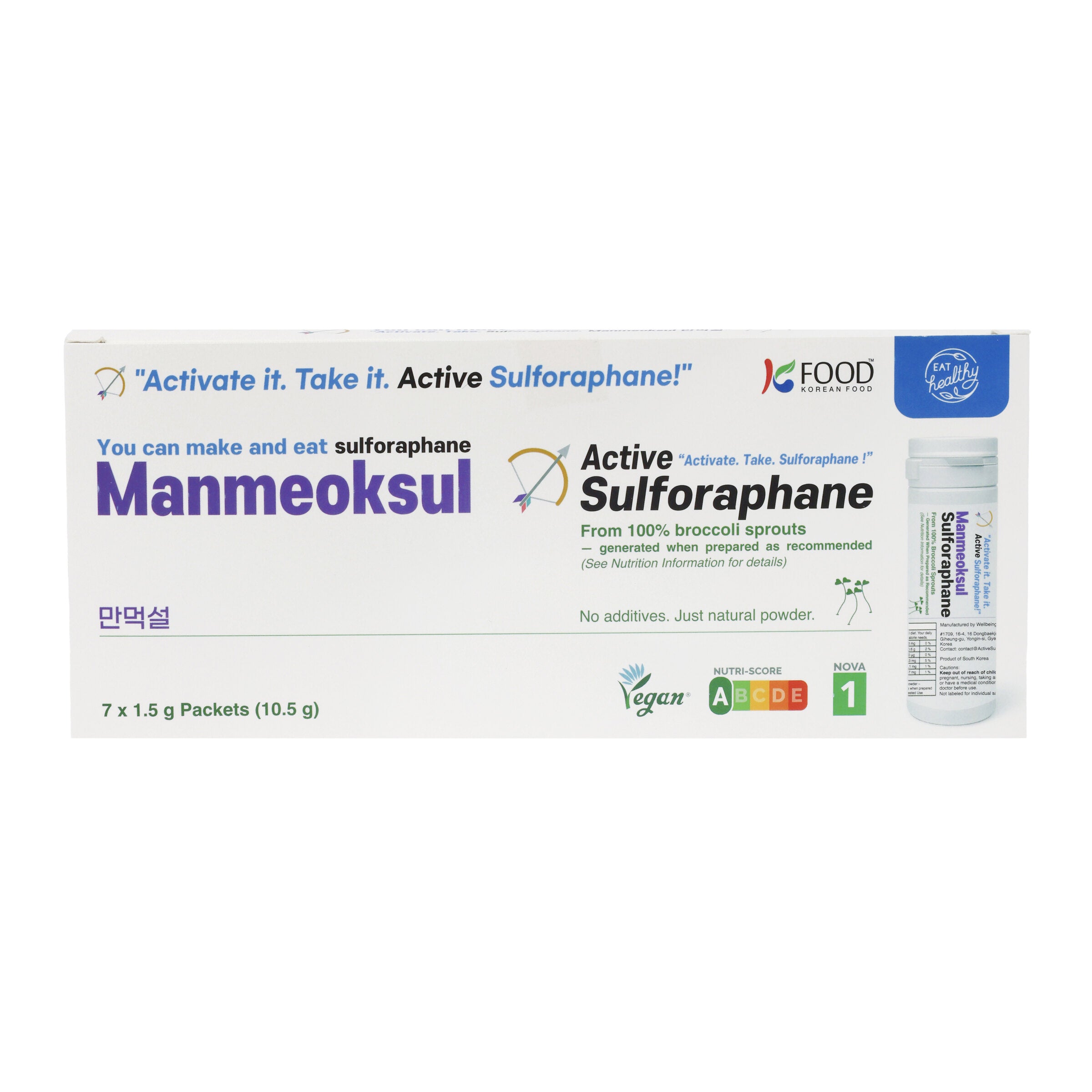 Manmeoksul Active Sulforaphane English-language 7-pack box front
